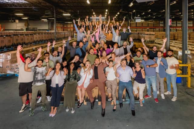 Corporate Headshots, Google x Transformer Table - the whole warehouse, hands up