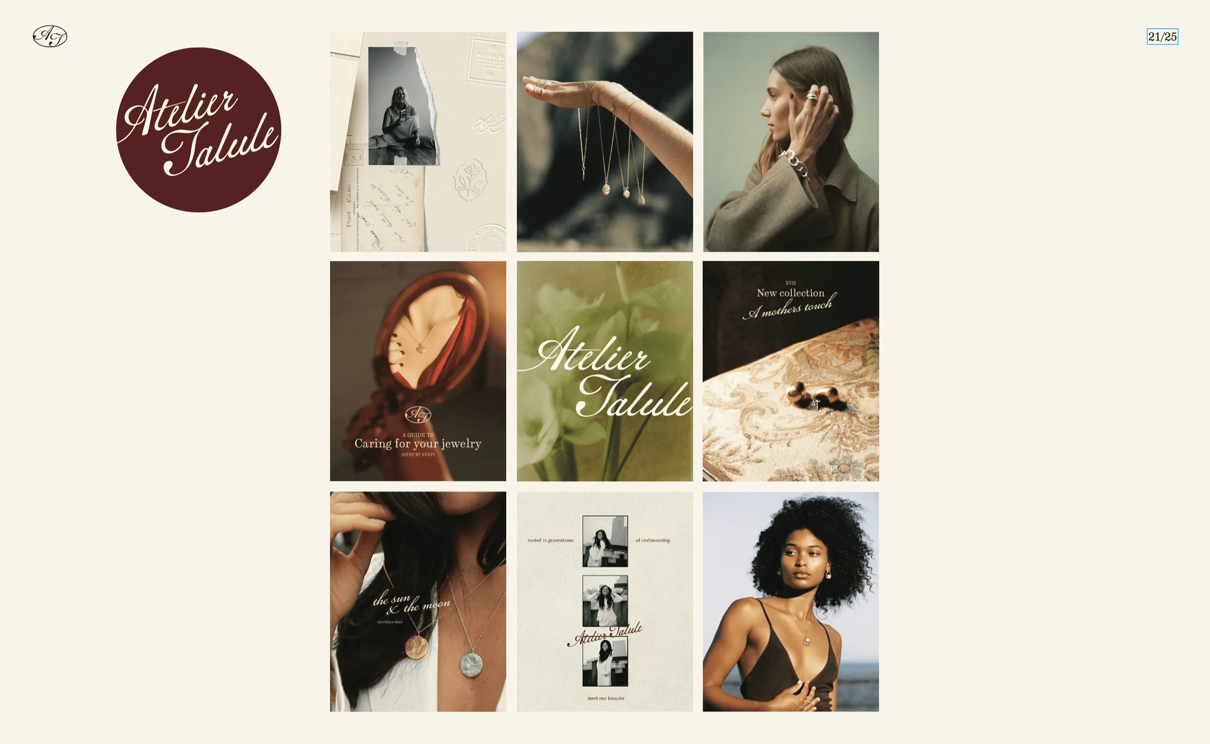 Atelier Talule — Atelier Talule - brand book, the social grid