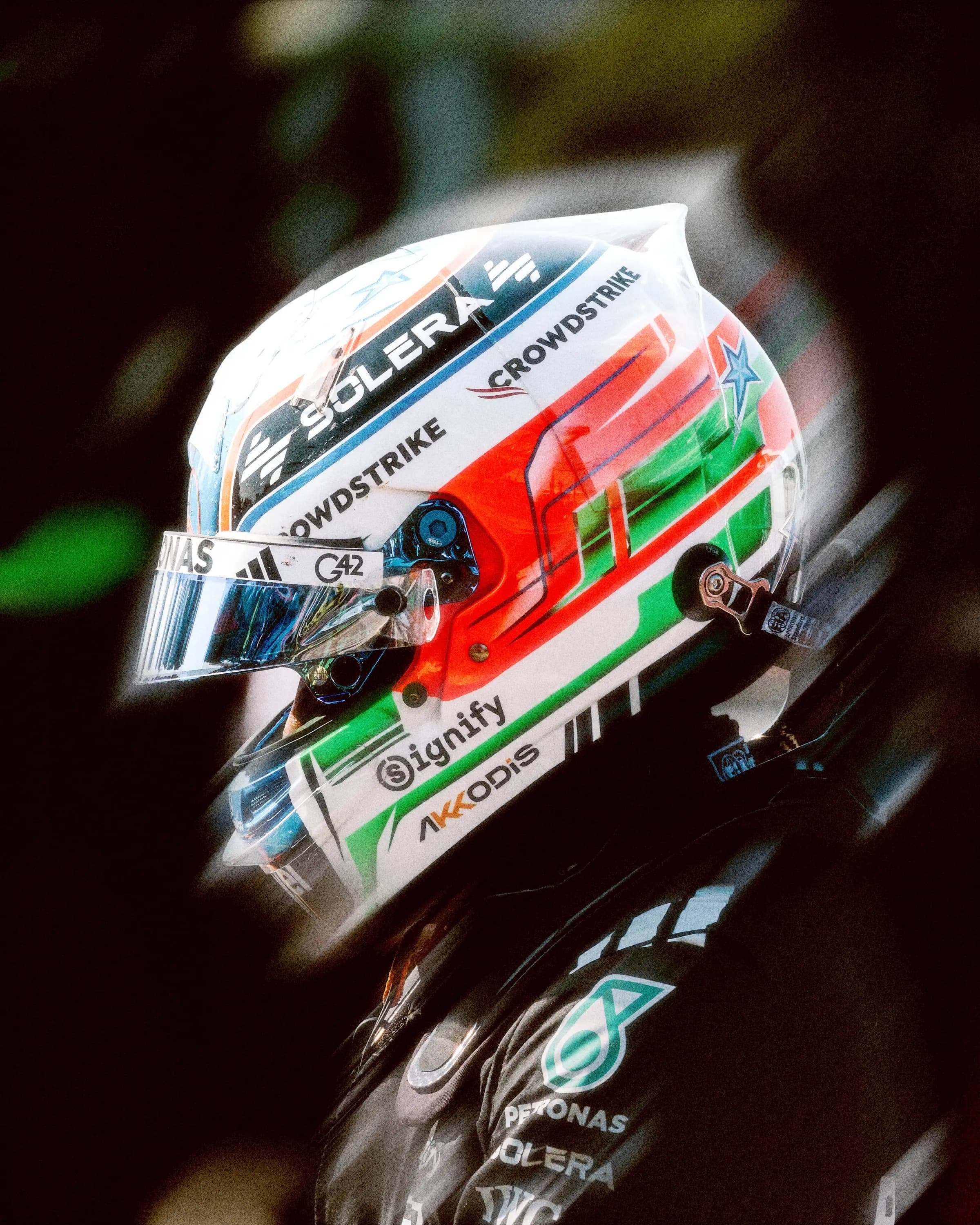A Formula 1 helmet at the Canadian Grand Prix, from my own paddock editorial
