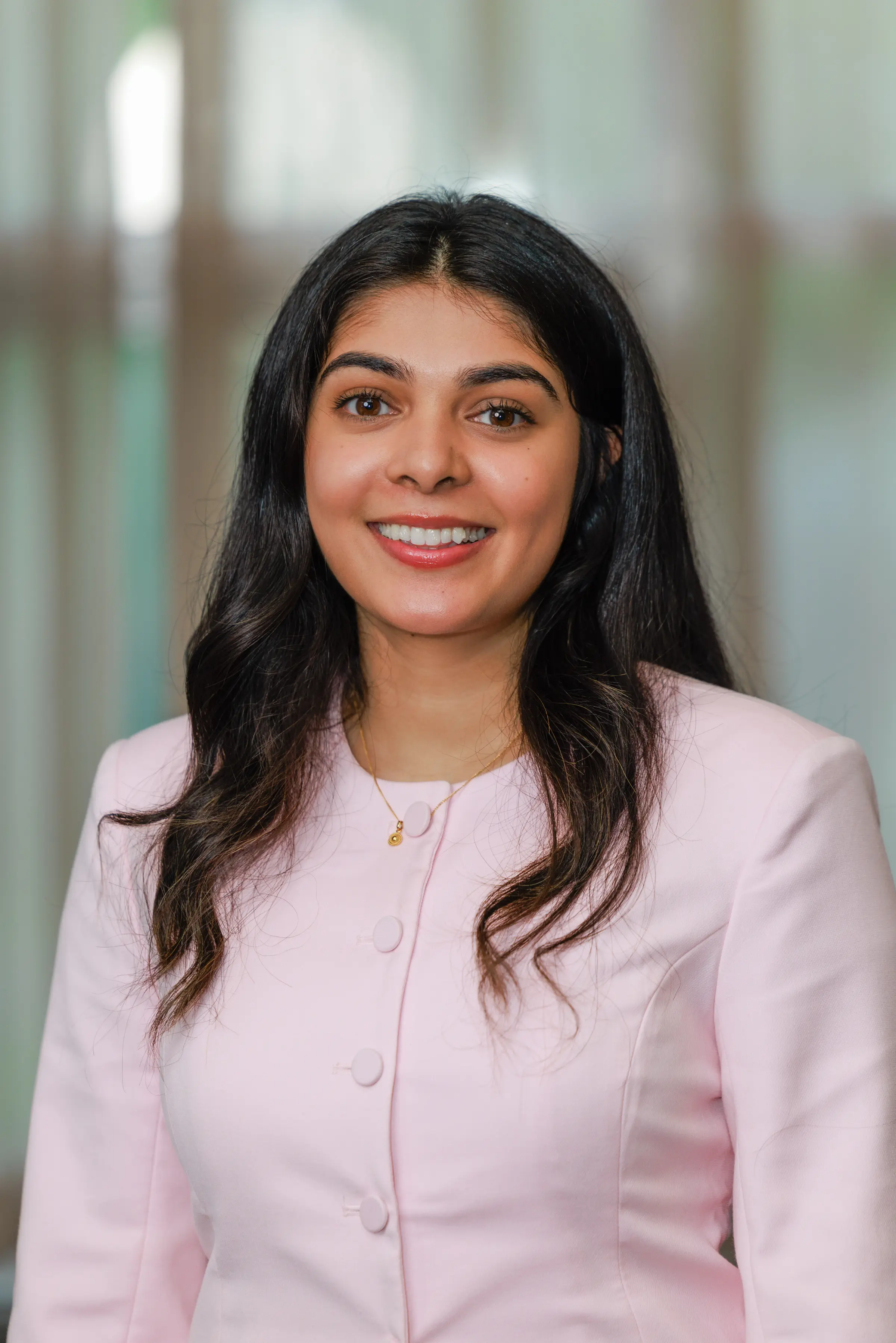 Corporate Headshots, CSOHNS - blurred window, pink jacket