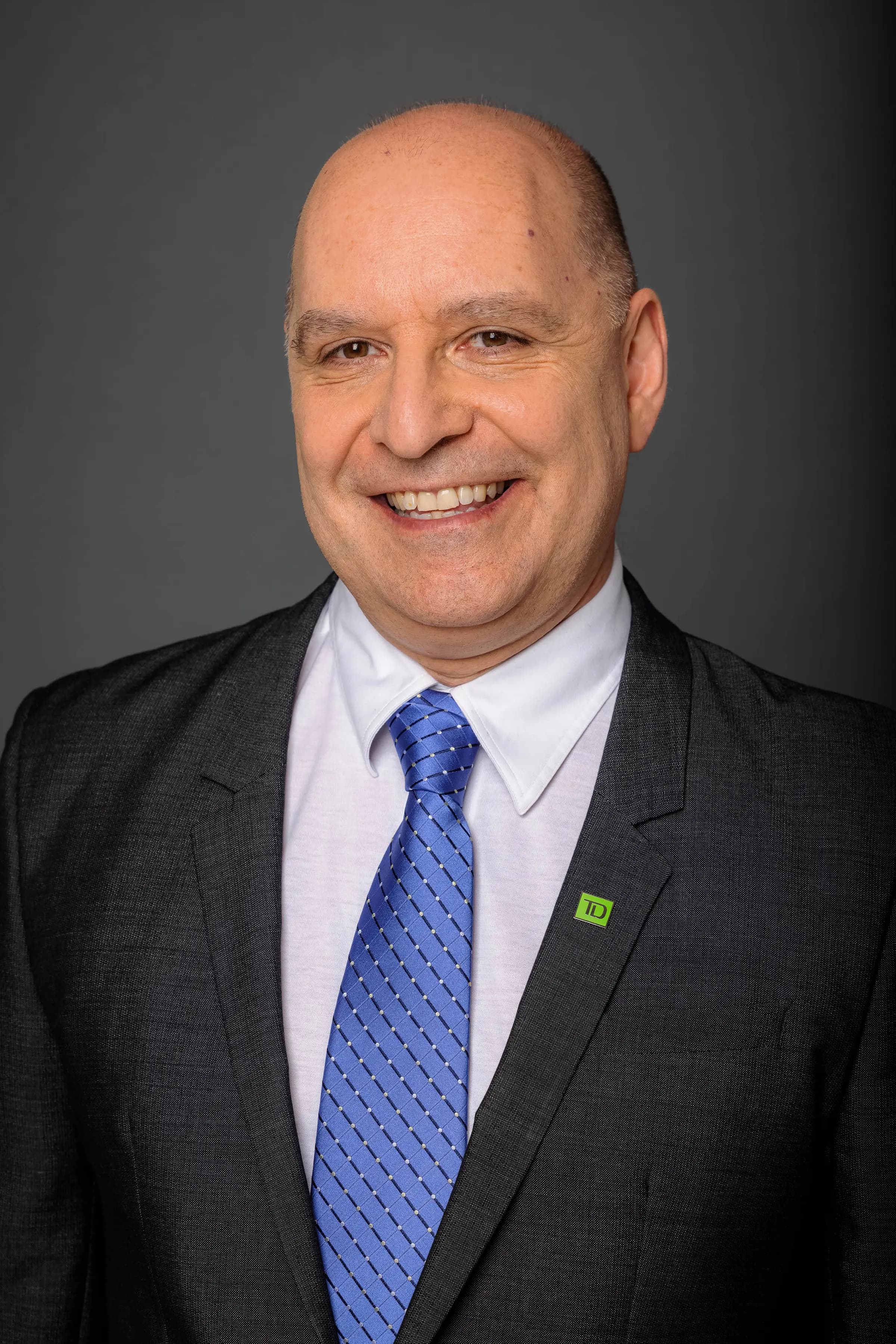 Corporate Headshots, TD - studio portrait, blue tie, the 2021 set