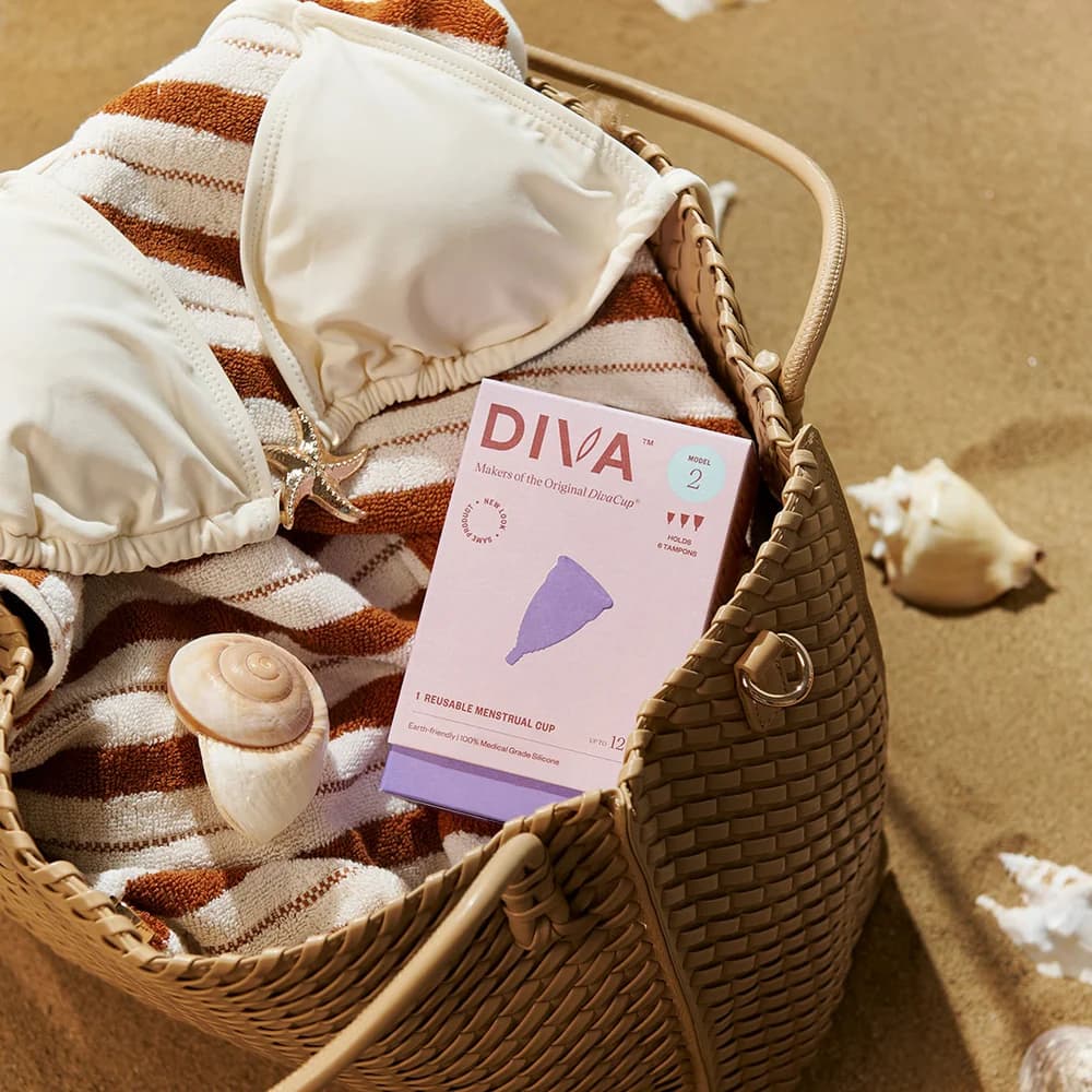 DivaCup — DIVA - new packaging in a beach basket