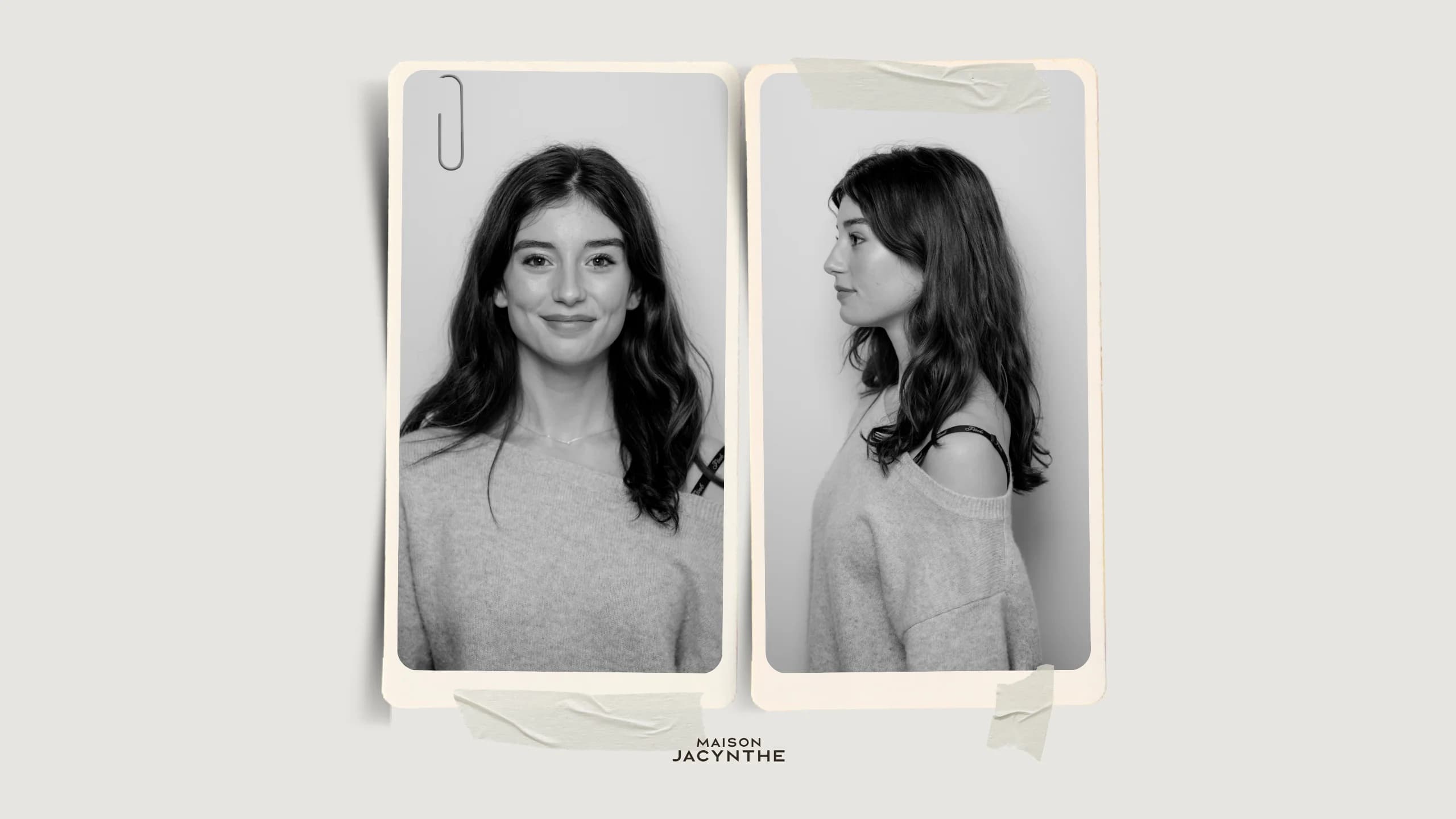 Maison Jacynthe Glow Cast — Call card banner - front and profile diptych