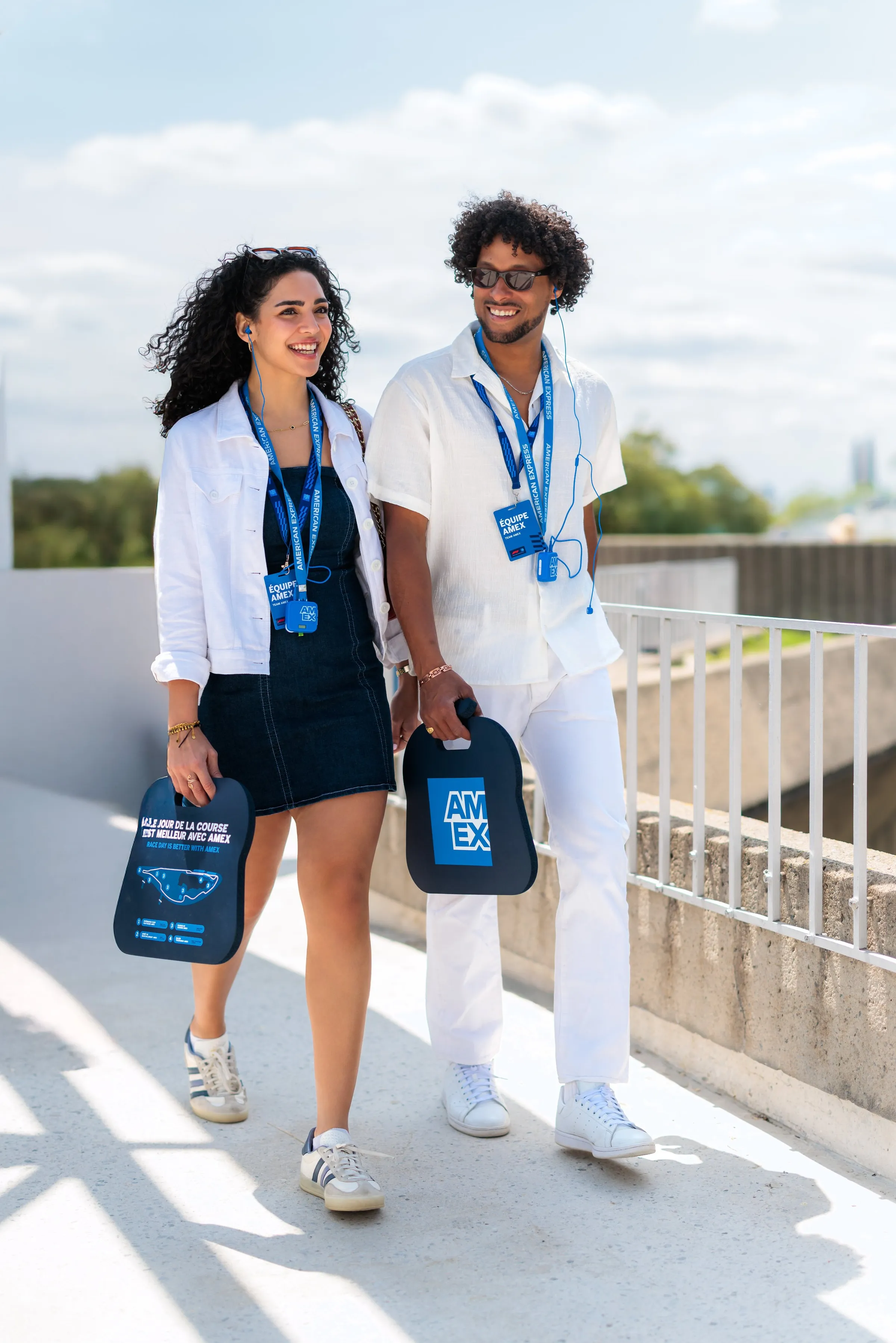 American Express x F1 Canadian Grand Prix — The walk, Équipe Amex boards in hand